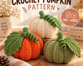 Crochet Pumpkin Pattern, Easy Pumpkin Amigurumi, Fall Crochet Decor, Beginner Crochet PDF