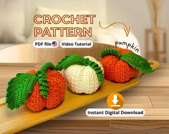 Easy Crochet Pumpkin | Fall Home Decor Pattern | PDF + Video