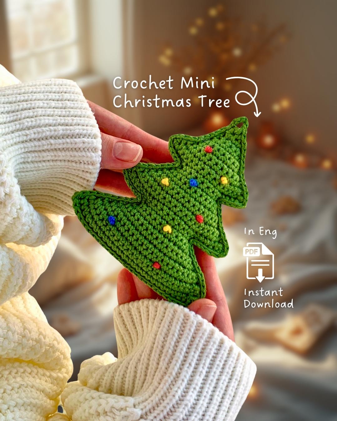 Crochet Christmas Tree Pattern | Mini Holiday Ornament or Keychain ...