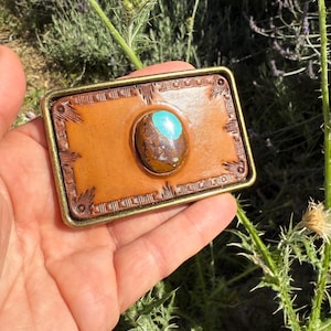 Kingman Turquoise Belt Buckle - Etsy display picture 1