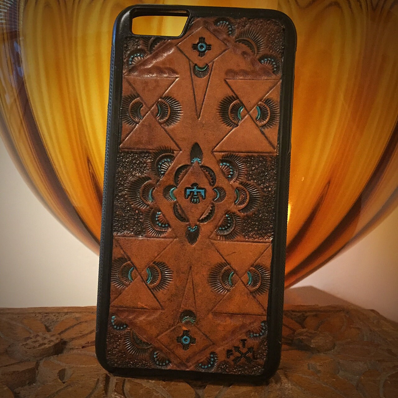 Thunderbird Geometry Leather Iphone 6 Plus Case Etsy Thunderbird Geometry Leather Iphone 6 Plus Case Etsy