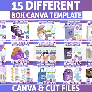 Box Templates SVG Bundle: 15 Gift & Favor Box Designs (Digital Download