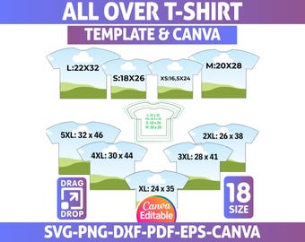 All Over T-Shirt Template, T-Shirt Outline Template Svg, T-Shirt Design Template, Custom T-Shirt Template, T-Shirt Template, T-Shirt Mockup