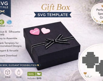 Luxury Gift Box SVG Template | Lid Box Cricut File | Elegant Packaging Box | Jewelry Gift Box SVG | Minimal Favor Box