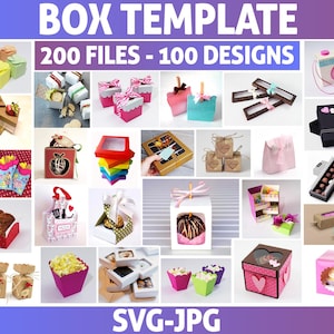 Box Template SVG Bundle: 100 Gift Box Designs (Digital Download)