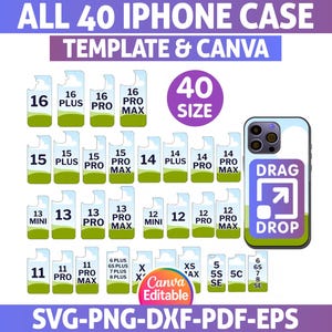 40 iPhone Case-sjablonen, iPhone 16 Case-sjabloon, iPhone-sublimatiesjabloon, Smartphone Case-sjabloon, Canva iPhone-sjabloon, iPhone Svg