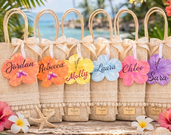 Tropical Flower Name Tags or Placement Cards (Digital Download)