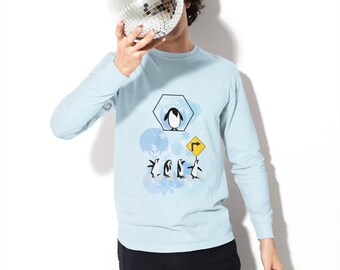 Sudadera con estampado de pingüinos / Diseño de pingüino invernal