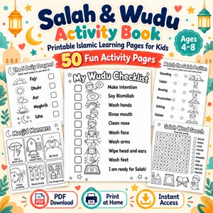 Salah & Wudu Aktivitätenbuch für Kinder