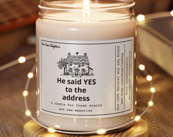 He Sagte Ja Zur Adresskerze Hauskäufer Geschenk Umzugsgeschenk Abschlussgeschenk Wohnungsbaubroker Kundengeschenk Neues Haus Geschenk Einweihungsparty Geschenk