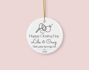 Happy Closing Day Gift Ornament New Homeowner Gift Realtor Client Gift Home Buyer Gift Housewarming Move In Day Gift Closing Gift