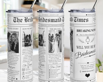 Vaso personalizado para pedirle a tu dama de honor Regalo para dama de honor ¿Quieres ser mi dama de honor? Regalo para la propuesta de boda Regalo para la fiesta nupcial Regalo para la despedida de soltera
