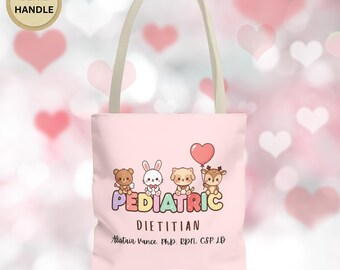 Pediatric Dietitian Tote Bag RD Appreciation Gift Pediatric Nutritionist Gift Registered Dietitian Dietitian Gift Peds Dietetics Gift P