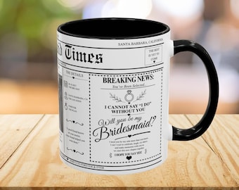 Taza personalizada para pedirle a una dama de honor Regalo para dama de honor ¿Quieres ser mi dama de honor? Regalo para la propuesta de boda Recuerdo Regalo para la fiesta nupcial Regalo para la despedida de soltera
