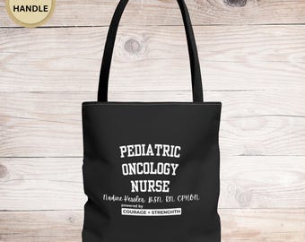 Personalized Pediatric Oncology Nurse Tote Bag Cancer Nurse Gift Appreciation Gift PEDS HEM ONC Student Graduation Gift Peds Onc Rn Gift