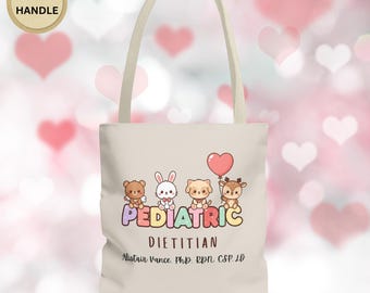 Pediatric Dietitian Tote Bag RD Appreciation Gift Pediatric Nutritionist Gift Registered Dietitian Dietitian Gift Peds Dietetics Gift B