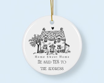 Er sagte Ja zur Adresse Verzierung Makler Abschlussgeschenk Makler Kunden Wertschätzung Geschenk neues Haus Käufer Geschenk Einweihungsparty Geschenk für ihn