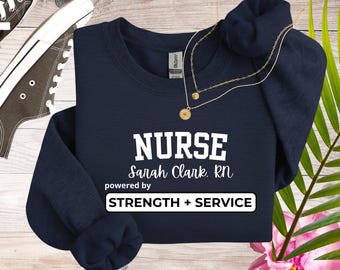 Gepersonaliseerde verpleegkundige sweater voor gediplomeerd verpleegkundige waardering cadeau verpleegkundige afstudeercadeau voor toekomstige verpleegkundige week verpleegkundige geschenken RN Sweatshirt W