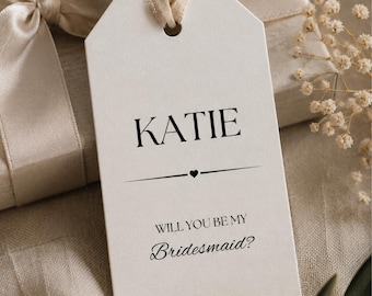 Etiquetas para propuesta de dama de honor, etiqueta de regalo para dama de honor, etiqueta de regalo personalizada, etiqueta de regalo para propuesta de dama de honor, propuesta para la fiesta nupcial, regalo para la fiesta de bodas
