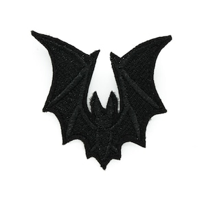 Small Vampire Bat Gothic Iron On Embroidered Patch