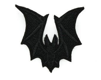 Small Vampire Bat Gothic Iron On Embroidered Patch