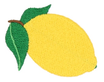 Small Yellow Lemon Iron-On Embroidered Patch