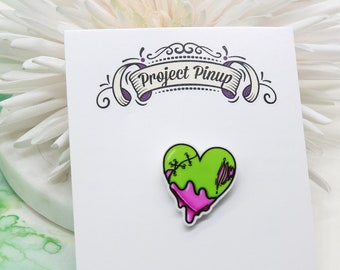 Zombie Drippy Heart Lapel Pin