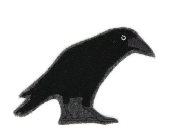 Little Raven Iron On Embroidered Patch