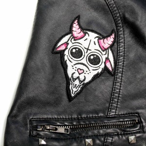 Cute Satanic Goat Iron-On Embroidered Patch