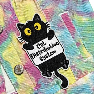 Cat Distribution System Embroidered Iron On Patch
