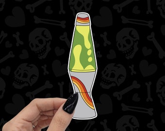 Lava Lamp Retro Sticker - Vinyl, Machine Die Cut & Water Resistant