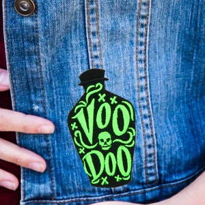 Voodoo Potion Jar Iron On Embroidered Patch