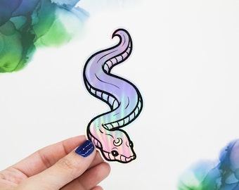 Lavender Snake Holographic Sticker