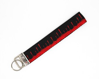 Dripping Blood Keychain Key Fob Wristlet