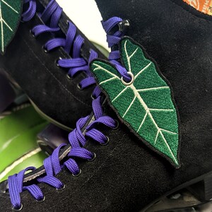 Alocasia Leaves Roller Skate Shoe Lace Patch Set 画像 3