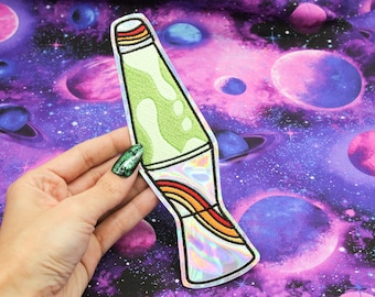 Large Lava Lamp Glow in the Dark Holographic Embroidered Patch