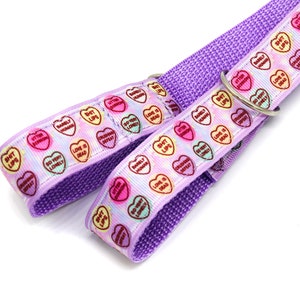 Lavender Rude Candy Hearts Roller Skate Leash with D Rings Adjustable Yoga Mat Strap Skateboard Sling image 10