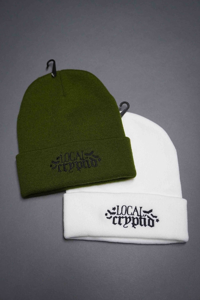 Local Cryptid Embroidered Beanie Hat Choose your color image 2