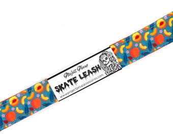 Peaches Orange Roller Skate Leash with D Rings - Adjustable -  Yoga Mat Strap - Skateboard Sling
