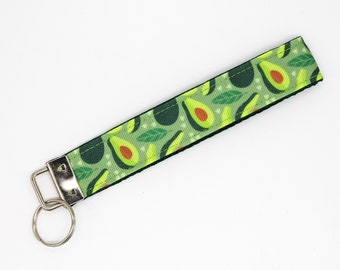 Green Avocados Keychain Key Fob Wristlet