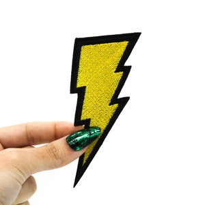 Lightning Bolt Patch Iron On Embroidered Patch