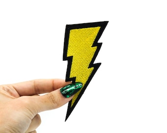 Lightning Bolt Patch Iron On Embroidered Patch