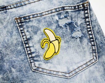 Parche termoadhesivo bordado de plátano