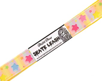 Kawaii Rainbow Stars Yellow Adjustable Roller Skate Leash