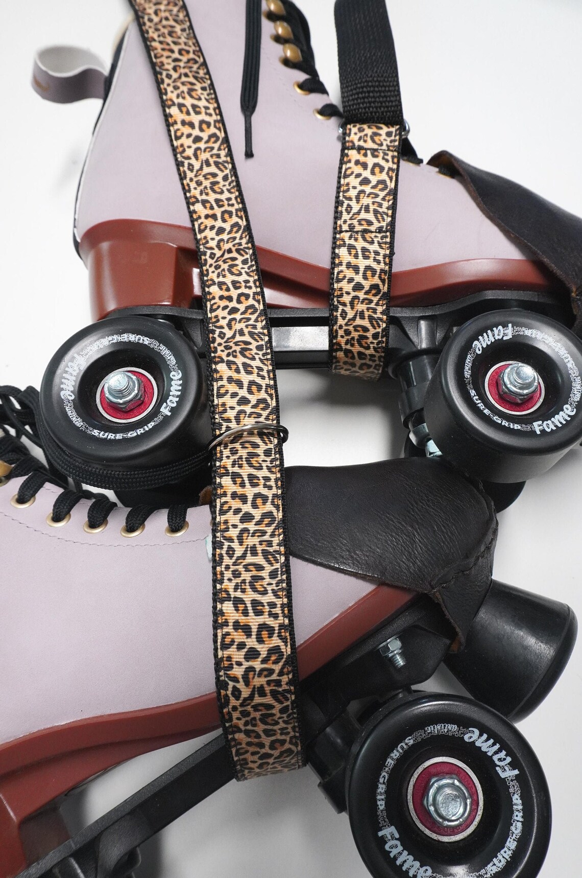 Leopard Print Roller Skate Leash With D Rings Adjustable Etsy