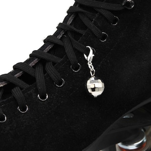 Disco Ball Skate Charm - Shoe Charm, Zipper Pull, Bag Charm, Stitch Marker