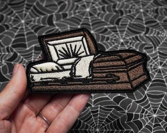 Funeral Casket Embroidered Iron on Patch
