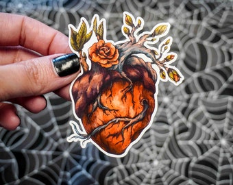 Forest Heart Sticker - Vinyl, Machine Die Cut & Water Resistant