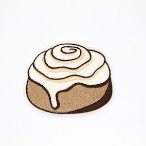 Cinnamon Roll Iron On Embroidered Patch