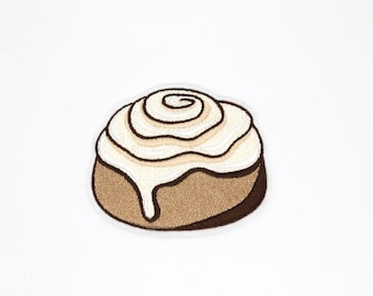 Parche bordado termoadhesivo de rollo de canela